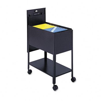 Safco Extra-Deep Locking Mobile Tub File, 13-1/2W X 24-3/4D X 28-1/4H, Black (Case Of 2)