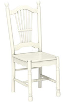 East West Furniture DOC-LWH-W Dover Dining Room Chairs - Slat Back Wooden Seat Chairs, Set of 2, Linen White
