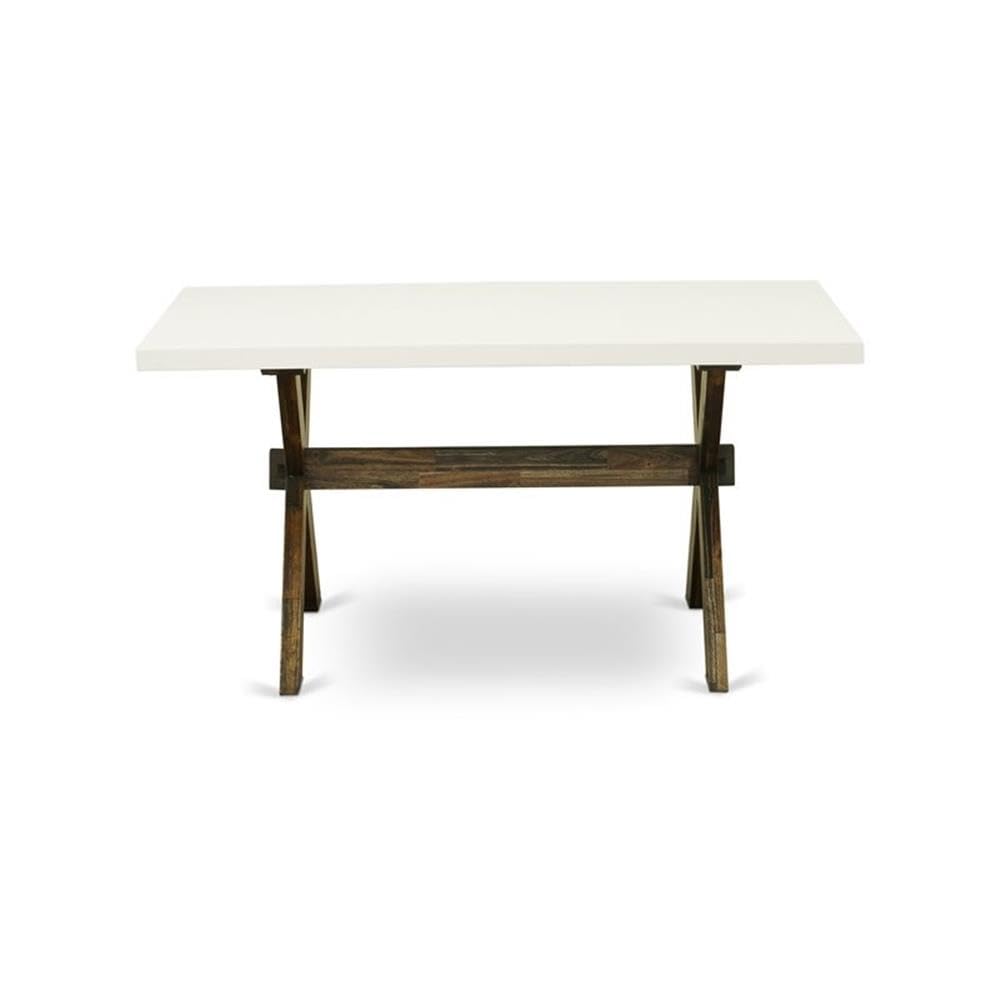 East West Furniture Xt726 X-Style Dining Table - A Rectangle Kitchen Table Top With Stylish Legs, 36X60 Inch, Multi-Color