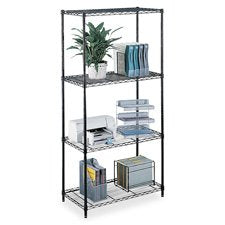 Safco 18 X 48 Wire Shelving Starter Unit - Black