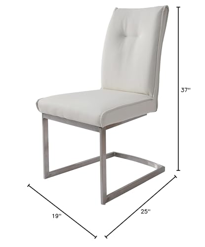 Neos Modern Furniture Dining Chairs, White- Gray