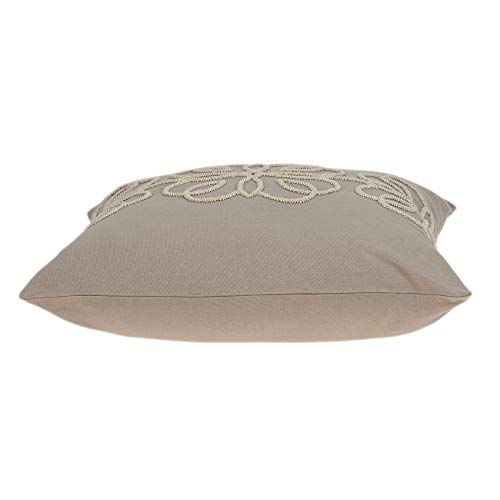 HomeRoots 100% Cotton Parkland Collection Sutra Transitional Tan Pillow Cover