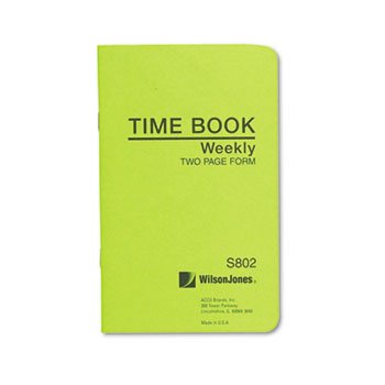 Wilson-Jones Foreman'S Time Book, Week Ending, 4-1/8 X 6-3/4, 36-Page Book