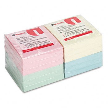 Universal Standard Self-Stick Pastel Color Note Pads Note,Slfst3X3,12Pd/Pk,Ast Pc027Rvjff (Pack Of15)