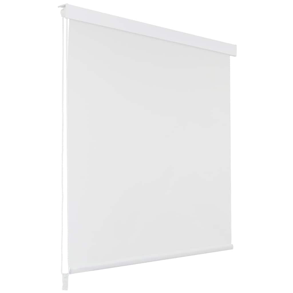 vidaXL Shower Roller Blind - 100% EVA Water-Resistant and Quick-Drying with Aluminum Parts, Easy to Clean, Mounting Accessories Included - White, 31.5&quot;x94.5&quot;