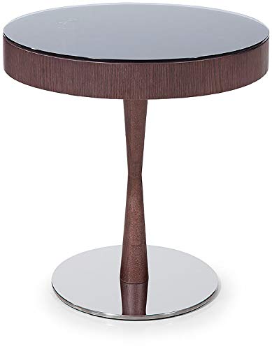 HomeRoots Veneer, Round 22' Brown Oak Veneer Round End Table