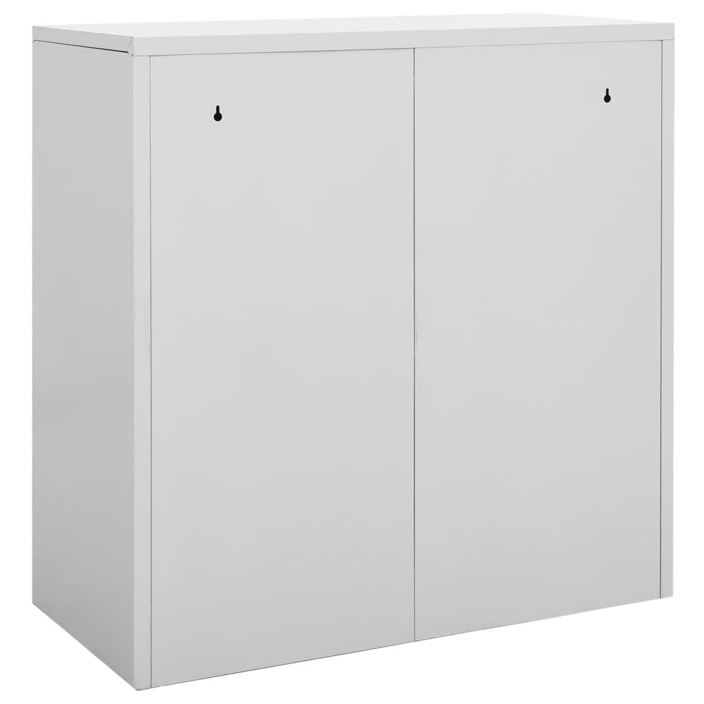 Vidaxl Steel Locker Cabinet With Ample Storage Space - Secure And Durable With Modern Design For Schools, Offices And Home, Light Gray, 35.4&quot;X17.7&quot;X36.4&quot;