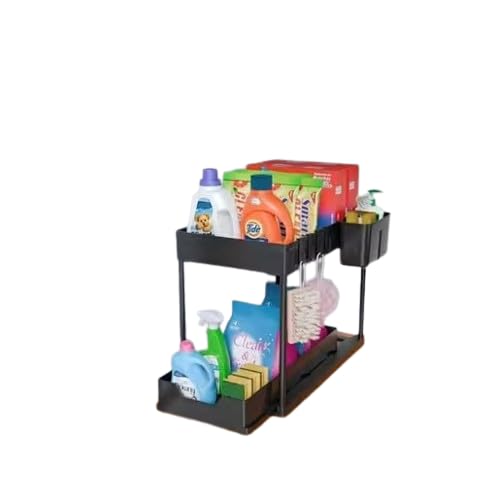Sink Organizer Pull Out Storage Rack | Plastic Sliding Drawer Cabinet Organizer For Kitchen & Bathroomstorage Rack1