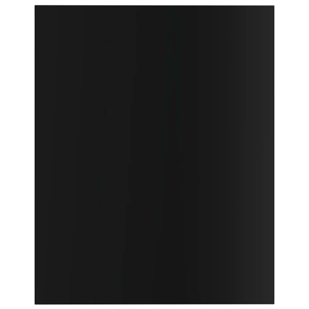 vidaXL High Gloss Black Shelf Boards, 15.7&quot;x19.7&quot;x0.6&quot;, Set of 4, Easy-to-Clean, Space-Saver, Ideal for Compact Areas