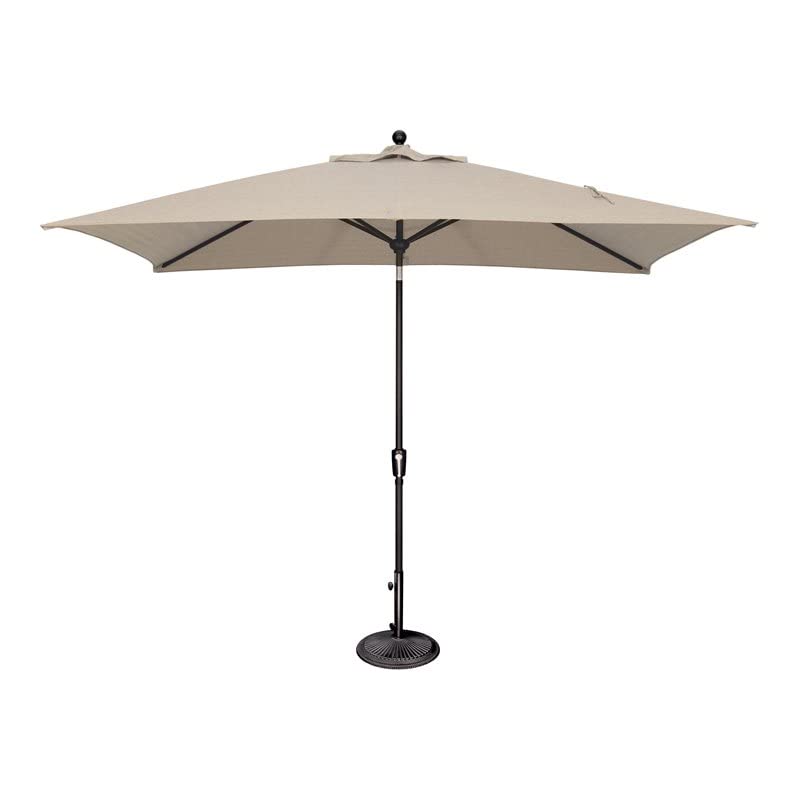 Simplyshade Catalina 120' Octagon Push Button Tilt Umbrella - Black/Beige