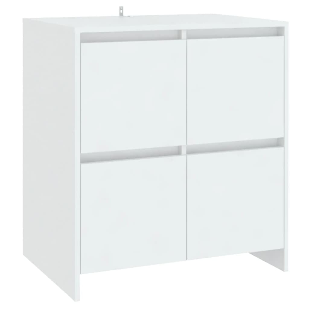 vidaXL Sideboard White 27.6&quot;x16.1&quot;x29.5&quot; Chipboard