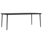 vidaXL Patio Dining Set 7 Piece with Cushions Garden Outdoor Terrace Balcony Backyard Dining Dinner Dinette Table and Chair Furniture Black