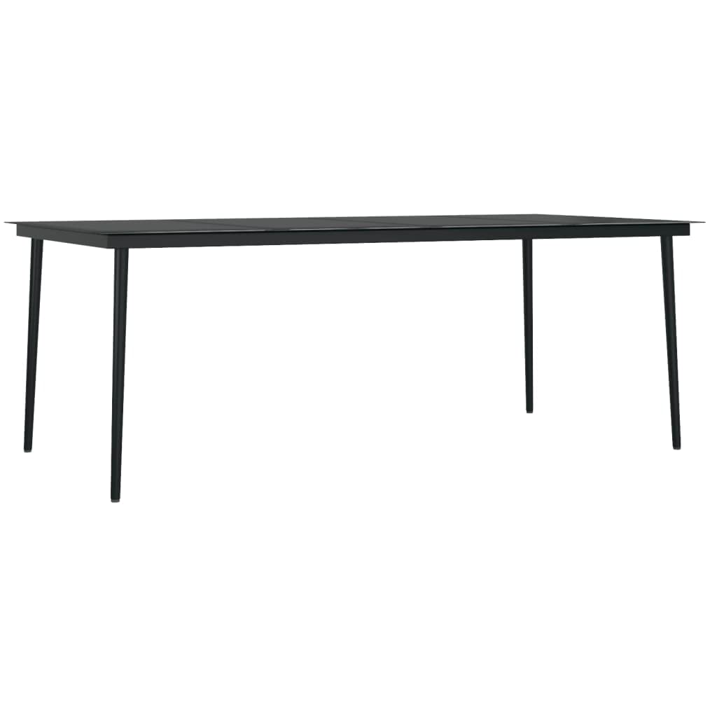 vidaXL Patio Dining Set 7 Piece with Cushions Garden Outdoor Terrace Balcony Backyard Dining Dinner Dinette Table and Chair Furniture Black