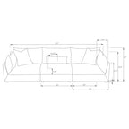 Coaster Sasha 3-Piece Upholstered Sofa Barely Black