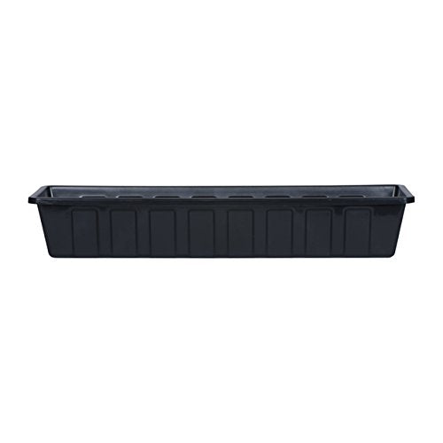 Novelty 2308 02308 Plastic Flower Box Planter, 30-Inch, Black