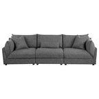 Coaster Sasha 3-Piece Upholstered Sofa Barely Black