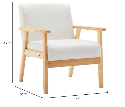 Lilola Home Bahamas Beige Linen Sofa and Chair Set with 2 Throw Pillows