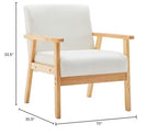 Lilola Home Bahamas Beige Linen Sofa and Chair Set with 2 Throw Pillows