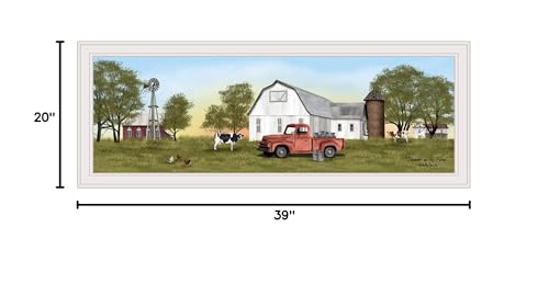 Summer On The Farm 3 White Framed Print Wall Art