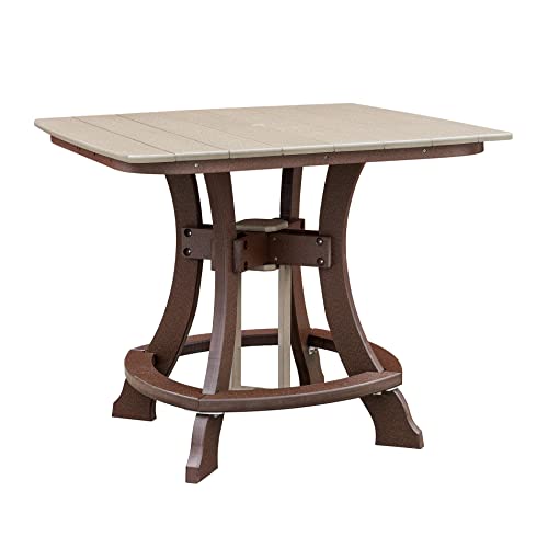 American Furniture Classics Counter Height Dining Table, Weatherwood & Tudor Brown