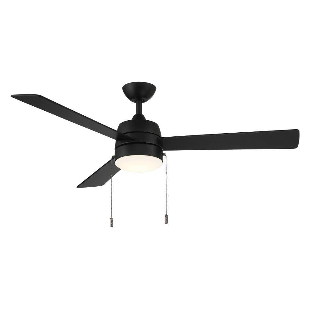 JN Nolan - 3 Blade Ceiling Fan with Light Kit in Modern Style-14.6 Inches Tall and 52 Inches Wide-Matte Black Finish