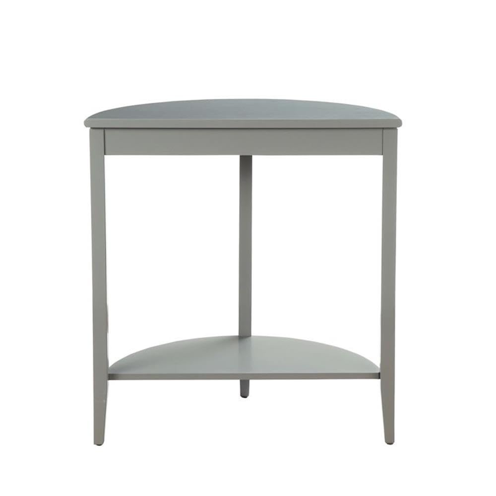 Acme Justino Wooden Console Table with Bottom Shelf in Gray