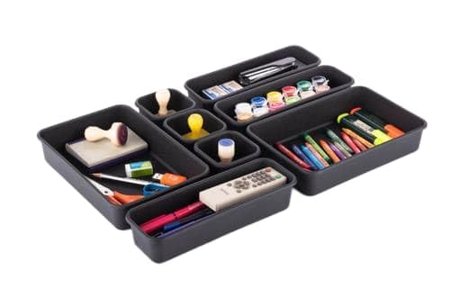 Set Of 8 Multipurpose Drawer Organizer Set For Makeup Kitchen And Office