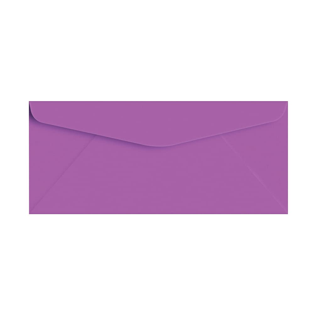 Violet Bright Color #10 Envelopes - Great For Mailing Letters, Business Memos, Invitations, Invoices, Bills | 4 1/8' X 9 1/2'