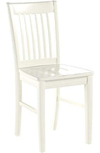 East West Furniture NFC-LWH-W Norfolk Dining Room Chairs - Slat Back Solid Wood Seat Chairs, Set of 2, Linen White