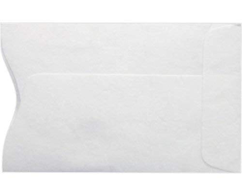 Minas Envelope 500 Key Card Holder/Credit Card Protector/Gift Card Sleeve, Plain White 2-3/8' X 3-1/2' (500 Sleeves)