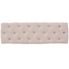 vidaXL Classically Designed Cream White Bench with Resistant Linen Upholstery, Solid Wood Frame, Elegant Cabriole Legs and Easy Assembly - 43.3" x 15" x 18.9”
