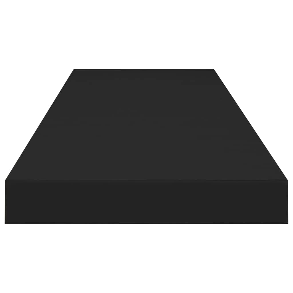 vidaXL Floating Wall Shelves 4 pcs Black 35.4"x9.3"x1.5" MDF