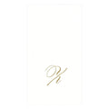 Caspari White Pearl & Gold Paper Linen Boxed Guest Towel Napkins in Letter Z - Three Packs of 24