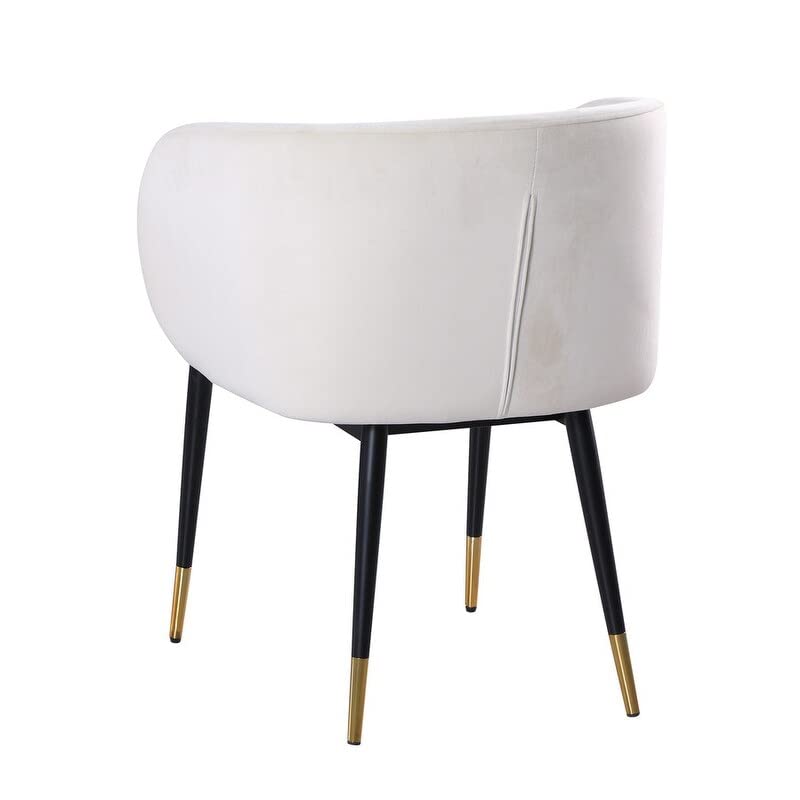 Best Master Furnitures Rustic Velvet Upholstered Dining Chair Black