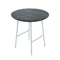 Rossmore - White Base Side Table - Black Top