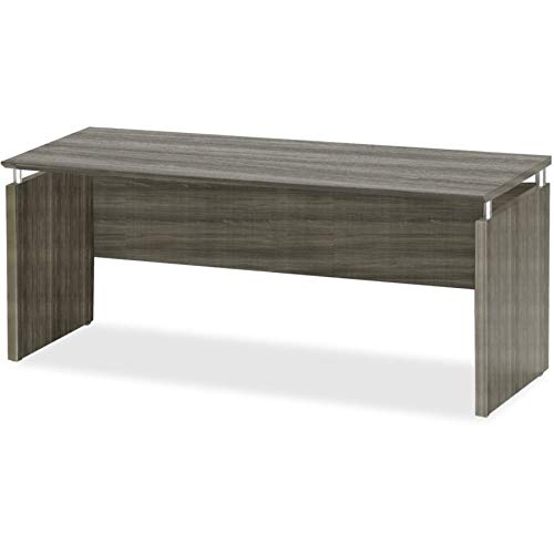 Safco Products Medina Modern Office Executive Credenza Desk, 72&quot;, Gray Steel