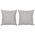 vidaXL Light Gray Throw Pillows, Set of 2, Polyester Microfiber Fabric, Square Couch Pillows with PP Cotton Filling, Easy to Clean, Durable and Comfortable