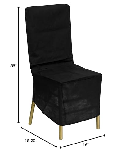 Flash Furniture Black Fabric Chiavari Chair Storage Cover
