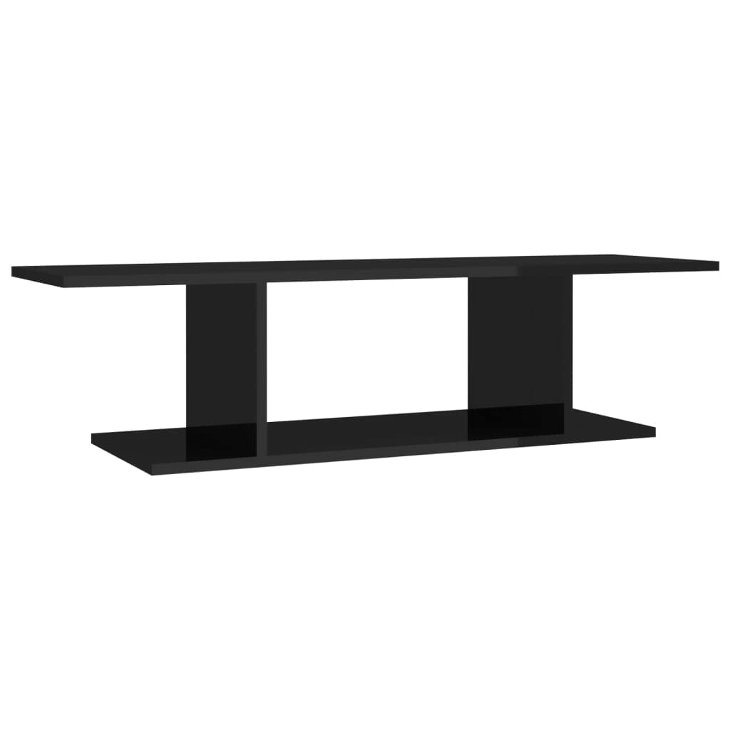Vidaxl Wall Mounted Tv Cabinet High Gloss Black 103X30X26.5 Cm