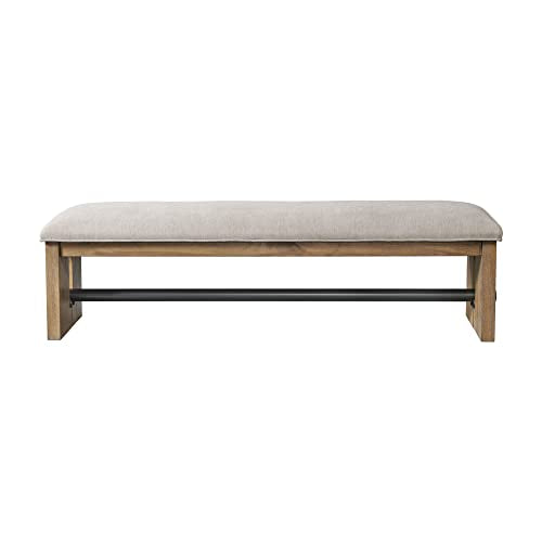Intercon Landmark Backless Bench with 2 Legs, Weathered Oak