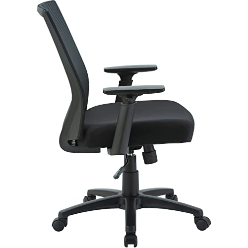 Lorell Mid-Back Mesh Task Chair, Black