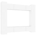 vidaXL Engineered Wood TV Stand Set in Classic White - Consists of 8 Pieces, Stylish, Modern, and Convenient