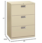 600 Series 30Amp;Quot;Amp;Quot; Wide 3-Drawer Lateral File, Putty (Hon673Ll)