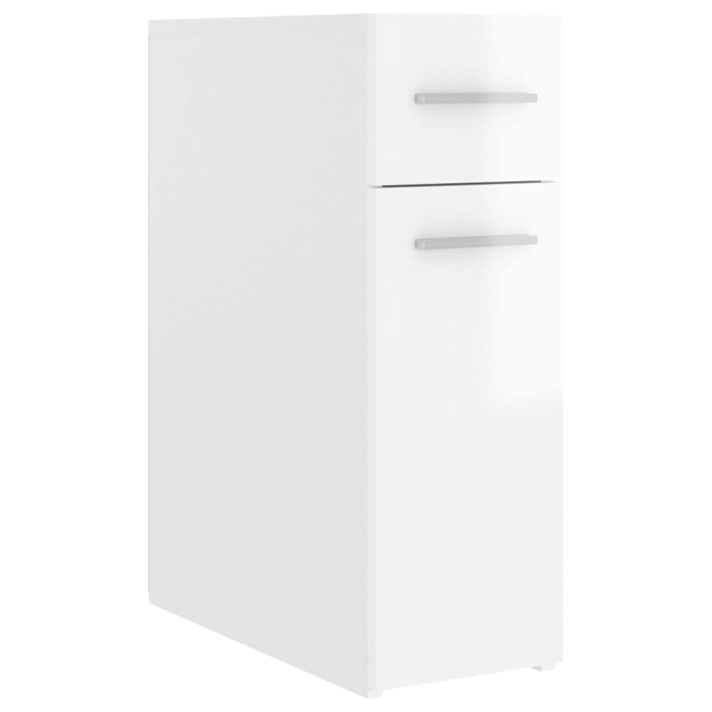 Vidaxl Apothecary Cabinet High Gloss White 7.9&quot;X17.9&quot;X23.6&quot; Engineered Wood