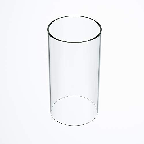 TLLAMP Large Size Hurricane Candle Holder Glass, Glass Cylinder Open Both Ends, Open Ended Hurricane, Glass Lamp Shade Replaceme