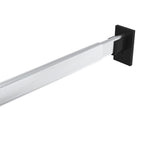 vidaXL Aluminum Telescopic Wardrobe Rails with Adjustable Length, Space-saving Closet Organizer Rails, Versatile 2 pcs Set, Silver