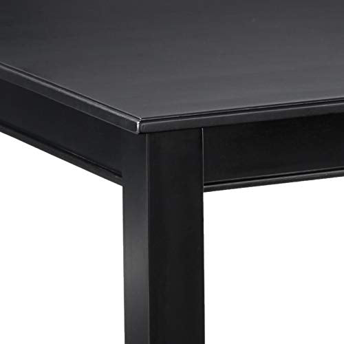 East West Furniture DUT-BLK-T Dudley Kitchen Table - a Rectangle Dining Table Top with Sturdy Legs, 36x60 Inch, Black