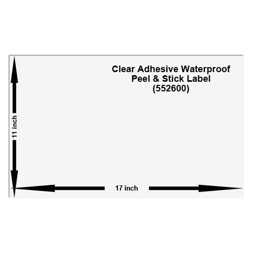 11X17 Waterproof Peel And Stick Labels, Pack Of 10, White (552680)