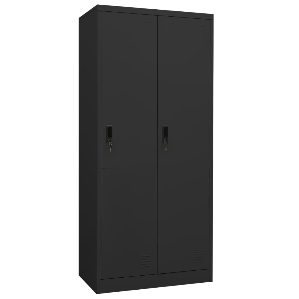 vidaXL Wardrobe Anthracite 31.5&quot;x19.7&quot;x70.9&quot; Steel