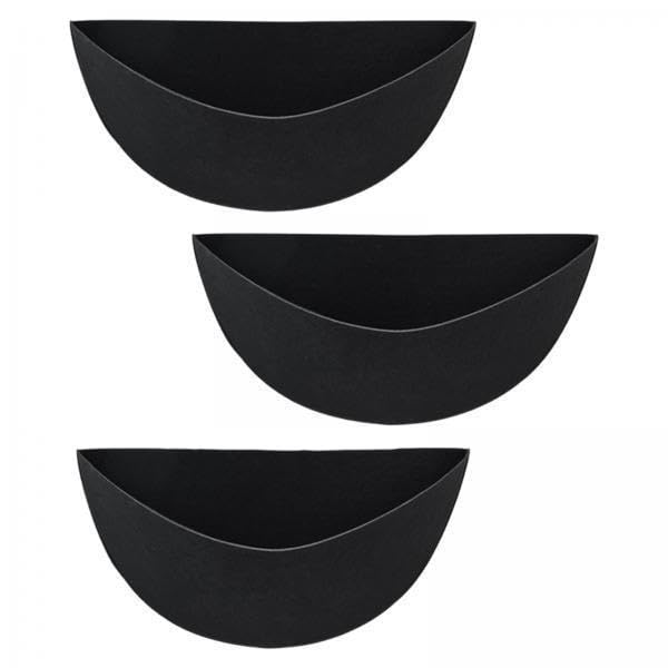 Calandis 2X3 Pieces Felt Trough Planter Liner Hanging Plant Liner For Living Room Black 12In